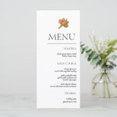 Menu Bohemian Elegance Simple Plante de café Mariage (Debout devant)