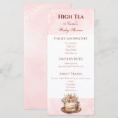 Menu bohémien élégant à l'aquarelle (Devant / Derrière)