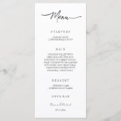 Menu Boho Artistic Fairy Jardin Floral Aquarelle (Devant)
