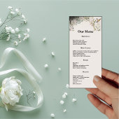 Menu BOHO Bague de Fleurs et Branches Dîner Mariage