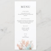 Menu Boho Beach Corail Reef (Devant)