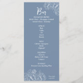 Menu Boho Boho Mariage floral à deux côtés Boisson+ (Dos)