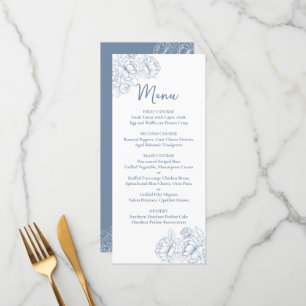 Menu Boho Boho Mariage floral à deux côtés Boisson+