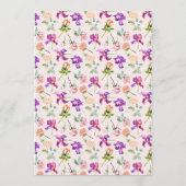 Menu Boho Botanique Romance Aquarelle Roses (Dos)