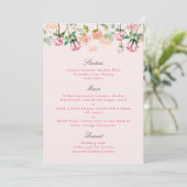 Menu Boho Botanique Romance Aquarelle Roses (Debout devant)