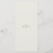Menu Boho Botanogramme Sage Mariage vert (Dos)
