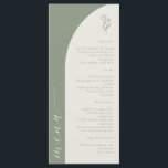 Menu Boho Botanogramme Sage Mariage vert<br><div class="desc">Boho Botanogramme Sage Green Mariage Menu</div>
