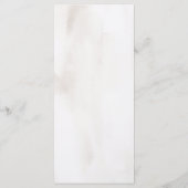 Menu Boho Burgundy Rose Rose Aquarelle Mariage Floral (Dos)