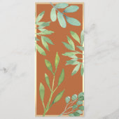 Menu Boho Burnt Orange Mariage (Dos)