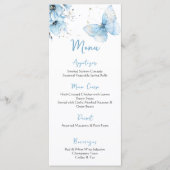 Menu Boho Butterfly Wildflower Floral Boy Baby Shower (Devant)