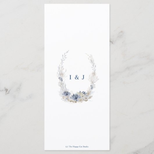 Menu Boho Chic Beach Destination Hampton Mariage (Dos)