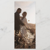 Menu Boho Chic Bourgogne Mariage photo rouge (Dos)