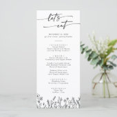 Menu Boho Chic Fleur Sauvage Merci et Mariage (Debout devant)