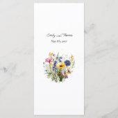 Menu Boho Chic Wildflower Simple Wedding (Dos)