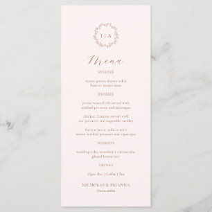 Menu Boho Cream et Mariage de automne en terre cuite