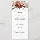 Menu Boho d'automne Mariage floral (Devant)