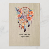 Menu Boho Dream Catcher Réception de mariage 5X7 (Dos)