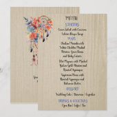 Menu Boho Dream Catcher Réception de mariage 5X7 (Devant / Derrière)
