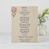 Menu Boho Dream Catcher Réception de mariage 5X7 (Debout devant)