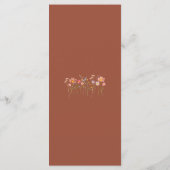 Menu Boho Fall Wildflower Terracotta Rust Wedding (Dos)