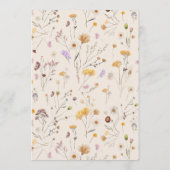 Menu Boho fleur sauvage (Dos)
