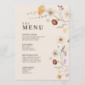 Menu Boho fleur sauvage (Devant)