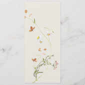 Menu Boho Fleur sauvage Bee Beige Fête des mariées (Dos)