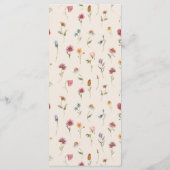 Menu Boho Fleur sauvage Mariage (Dos)