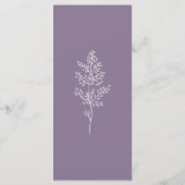 Menu Boho Fleur sauvage moderne Mariage aquarelle (Dos)