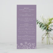 Menu Boho Fleur sauvage moderne Mariage aquarelle (Debout devant)