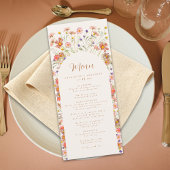 Menu Boho Floral Arch Mariage de automne