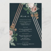 Menu Boho Floral Mariage (Devant)