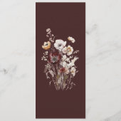 Menu Boho Floral Mariage (Dos)