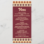 Menu Boho Floral Mariage occidental (Devant)