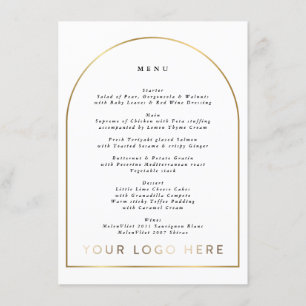 Menu Boho Golden Arch Event Logo