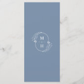 Menu Boho Minimalist Dusty Blue Wedding Dinner (Dos)