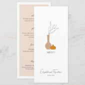 Menu Boho minimaliste Vases Mariage (Devant / Derrière)
