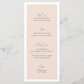 Menu Boho minimaliste Vases Mariage (Dos)