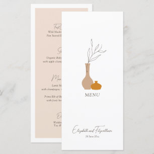 Menu Boho minimaliste Vases Mariage