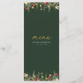 Menu Boho Noël Pine Tree éclaire un mariage élégant (Dos)