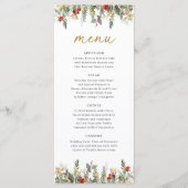 Menu Boho Noël Pine Tree éclaire un mariage élégant (Devant)