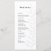 Menu Boho Noir Botanique Vintage (Devant)