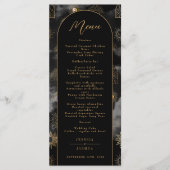 Menu Boho noir céleste Galaxie Soleil Croissant Lu (Devant)