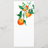 Menu Boho Orange Blossom Mariage (Dos)