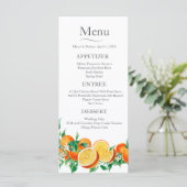 Menu Boho Orange Blossom Mariage (Debout devant)
