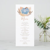 Menu Boho Pampas blue Pumpkin religious (Debout devant)