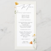 Menu Boho Printemps Fleur sauvage Botanical Garden Wedd (Devant)