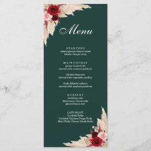 Menu Boho Roses de Bourgogne et Herbe des Pampas