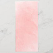 Menu Boho rustique aquarelle Mariage en terre cuite (Dos)