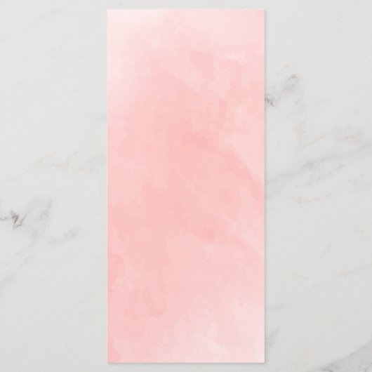 Menu Boho rustique aquarelle Mariage en terre cuite (Dos)